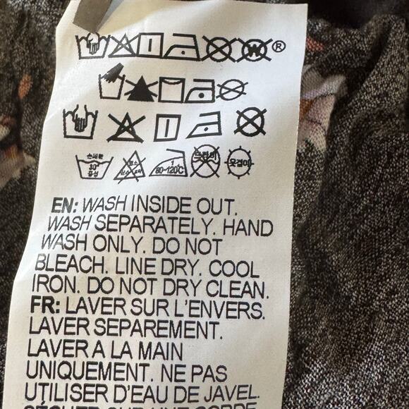 BILLABONG LOVE YOU MORE LONG SLEEVE BLOUSE IN OFF BLACK NWOT WOMEN'S SIZE MEDIUM - Picture 12 of 13